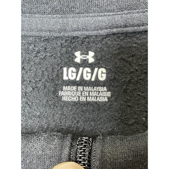 Under Armour Sweatshirt Womens Large Black Half Zip Pullover Rival Fleece - Picture 6 of 11